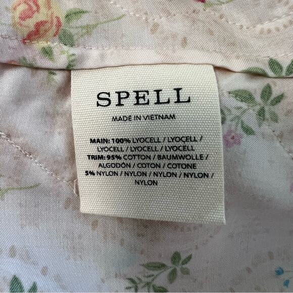 Spell Sz M Fleur Maxi Slip Lace Dress in Macaroon Floral Paisley - Picture 7 of 7